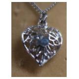 DIAMOND NECKLACE / COSTUME EARINGS