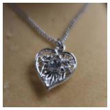 DIAMOND NECKLACE / COSTUME EARINGS