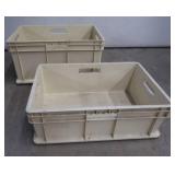 2 HEAVY DUTY STORAGE CRATES