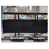 Commercial Folding Wall Table - Rail/Ledge - 92" L x 47" H - 9" Closed/25" Open