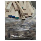 Pallet of Butcher Block Oak Strips - Very Heavy - Various sizes all Grade A condition