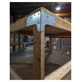 Large 4 Tier Storage Shelf - 2x4/Plywood with metal brackets - 85"H x 48" W x 34" D
