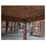 Large 4 Tier Storage Shelf - 2x4/Plywood with metal brackets - 85"H x 48" W x 34" D