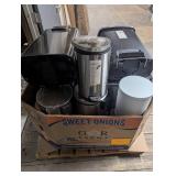 Pallet of Scratch and Dent Trash Cans