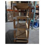 Large 4 Tier Storage Shelf - 2x4/Plywood with metal brackets - 85"H x 48" W x 34" D
