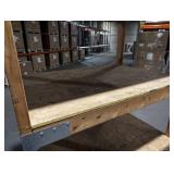 Large 4 Tier Storage Shelf - 2x4/Plywood with metal brackets - 85"H x 48" W x 34" D