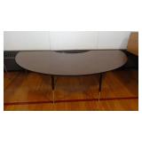 96"L x 39"W x 23.5" H Arched Brown Activities Table - Adjustable