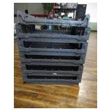 Lot of 6 Bread Trays Black Color 27" x 22.5" x 6"