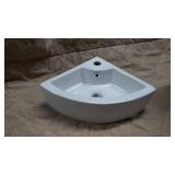 Ceramic Corner Bathroom Sink by Horow - Compact Design