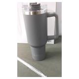 Valtigo Insulated Travel Mug with Straw - Gray - New in Box