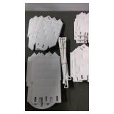 Set of 24 White Plastic Interlocking Tiles with Connectors