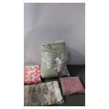 Assorted Home Decor Items - 3 Piece Set including Blanket, Pillow Covers, and Napkins