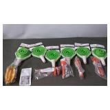 Set of 6 Collapsible Funnels and 5 Kitchen Tools - Pineapple Peeler & Carrot Slicer