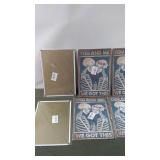 Set of 6 Framed Art Prints featuring Skeleton Design