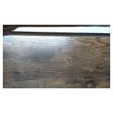 Set of 2 Floor Mounts with Wooden Plank and Metal Brackets for Shelving