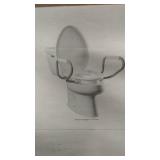 Bemis Assurance Elongated Plastic Closed Front Toilet Seat with Support Arms in White