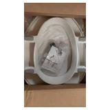 Bemis Assurance Elongated Plastic Closed Front Toilet Seat with Support Arms in White