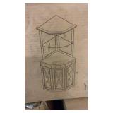 Home Source Charcoal Corner Display Cabinet