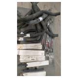 Lot of Heavy-Duty Rubber Hoses and Strongarm Parts