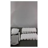 Set of 24 White Plastic Interlocking Tiles with Connectors