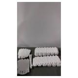 Set of 24 White Plastic Interlocking Tiles with Connectors