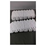 Set of 24 White Plastic Interlocking Tiles with Connectors