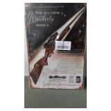Vintage Tin Cowgirls Saloon Sign Decor and Weatherby Mark V Rifle Poster