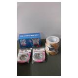 Set of 2 Sink Strainers and 3 Rolls of Colored Tape with Packing