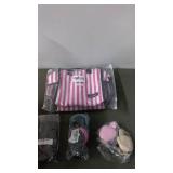 Lot of Brand New Makeup Brushes, Cleaning Pads, Sketchbook & Cosmetic Pouch