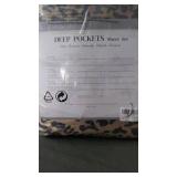 AXYU King Size Leopard Print Deep Pocket Sheet Set