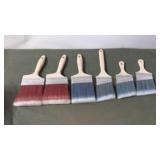 Set of 6 Various Size Paint Brushes
