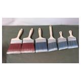 Set of 6 Various Size Paint Brushes