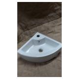 Ceramic Corner Bathroom Sink by Horow - Compact Design