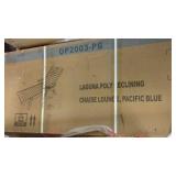 Laguna Poly Reclining Chase Lounge - Pacific Blue