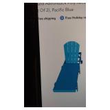 Laguna Poly Reclining Chase Lounge - Pacific Blue