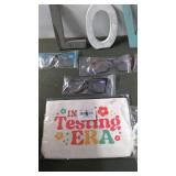 Collection of Assorted New Items Including Glasses Cases and Love Sign Decoration