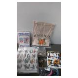 Lot of Household Items including Rubber Gloves, Serving Platters, and More
