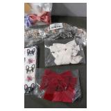Collection of Hair Accessories Including Bows, Headbands, and Sunglasses