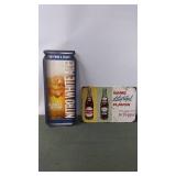 Vintage Dr Pepper Advertising Sign & Samuel Adams Nitro White Ale Package