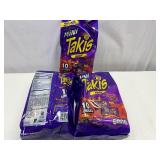 JJ. 3x 10 1.23oz Takis Single Bags Bite Size