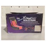 X Rocker Solo Floor Rocker Gaming Chair with RGB Lighting, Red