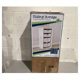 Your Zone Kids Sliding Bin Organizer 4 Storage Bins White Partical Board Age 3+