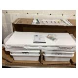 Your Zone Kids Sliding Bin Organizer 4 Storage Bins White Partical Board Age 3+