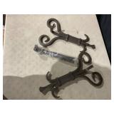 2PCS Pilgrim Grand Forge Andirons - Natural Iron