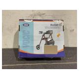 Vocic Walkers for Seniors,Foldable Walker with Seat,Rollator Walker with Durable Aluminum,8" Big Wheels for All Terrain