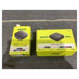 LOT OF 2 Onn Android TV 4K UHD Streaming Devices with Voice Remote Control & HDMI Cable