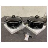LOT OF 2 Crock-Pot® 4-Quart Classic Slow Cooker, Black