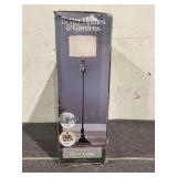 Better Home & Gardens Metal Transitional Floor Lamp, Silver Finish