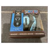 One Piece Headset with Microphone, Wireless Mouse And mouse pad Tech Bundle