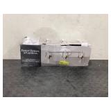 Better Homes & Gardens 22" Contemporary 3-Head Vanity Light, Satin Nickel Finish Clear Glass Shades